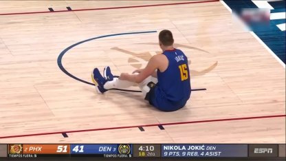 Jokic bent his ankle and was sore