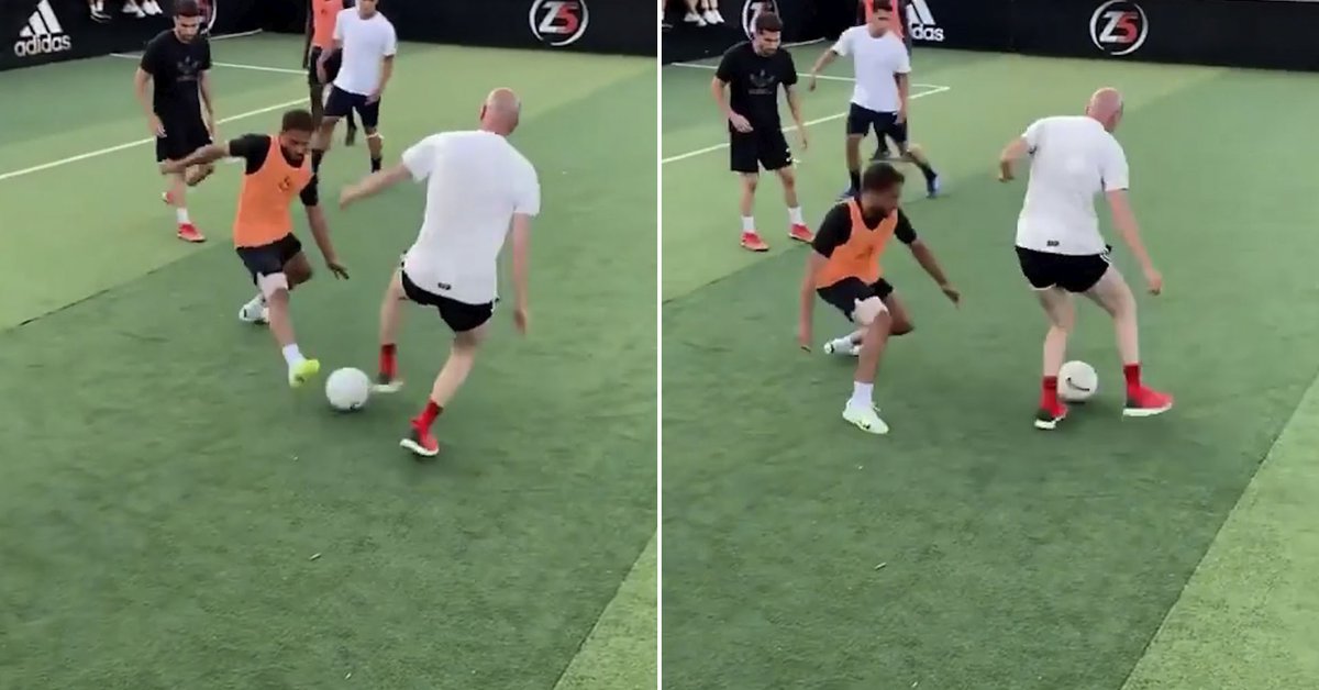 At 49, Zidane dazzled with his dribbles in football 5 and the video went viral
