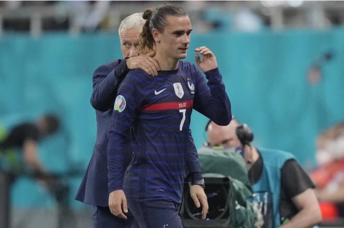 Griezmann during the match with the national team