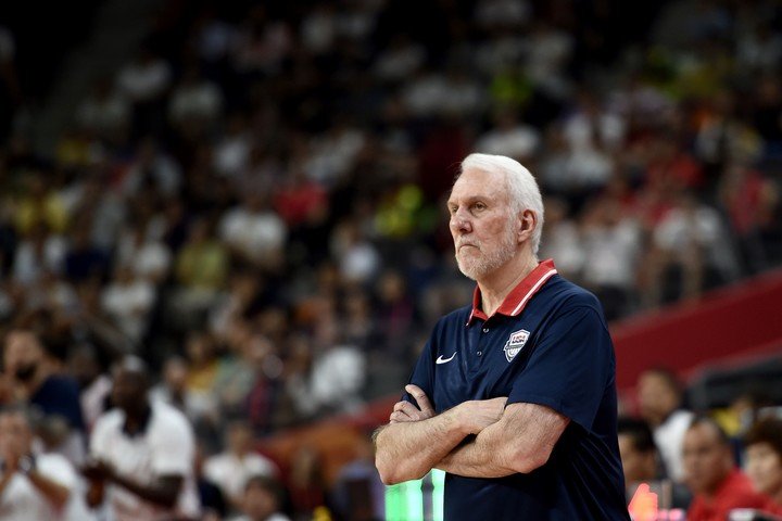 Gregg Popovich is the coach and coach of the United States. (Photo by Ye Aung Thu / AFP)