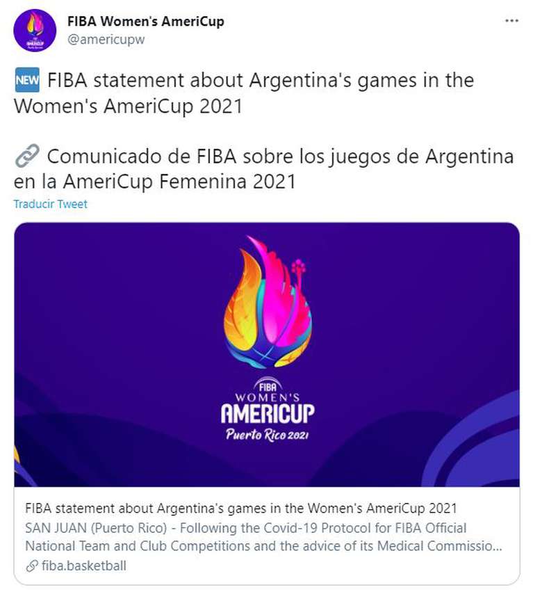 The womens basketball team was disqualified from the Americas Cup