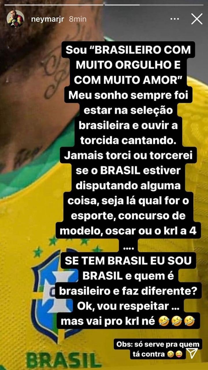 Neymar's posting ...