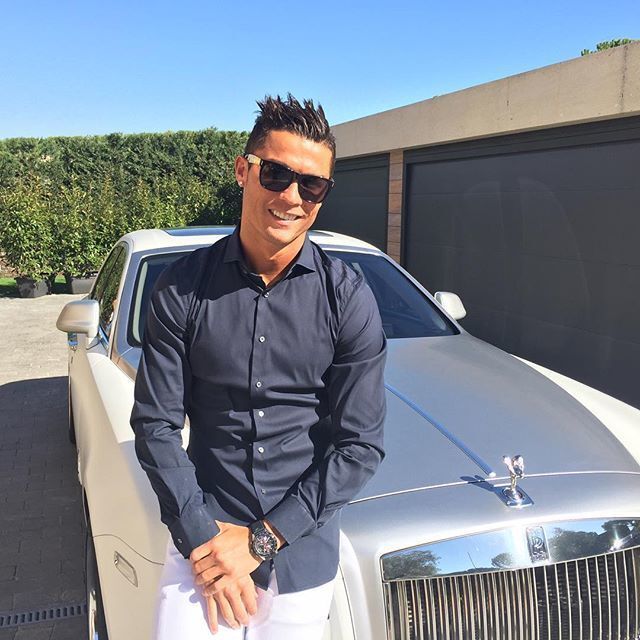 Cristiano Ronaldo's Rolls-Royce Ghost in a 2015 image.