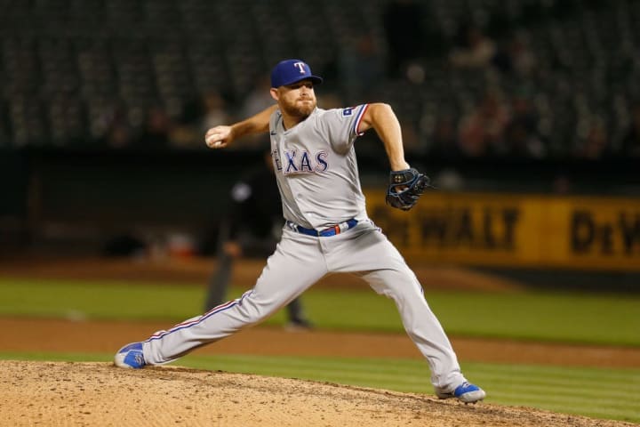Ian Kennedy has a 2.67 ERA in a total of 30 games for the Texas Rangers in the 2021 MLB campaign.