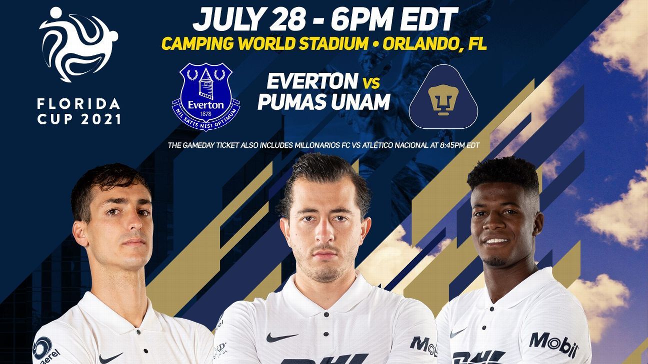 Pumas will collide with Everton of England in the Florida