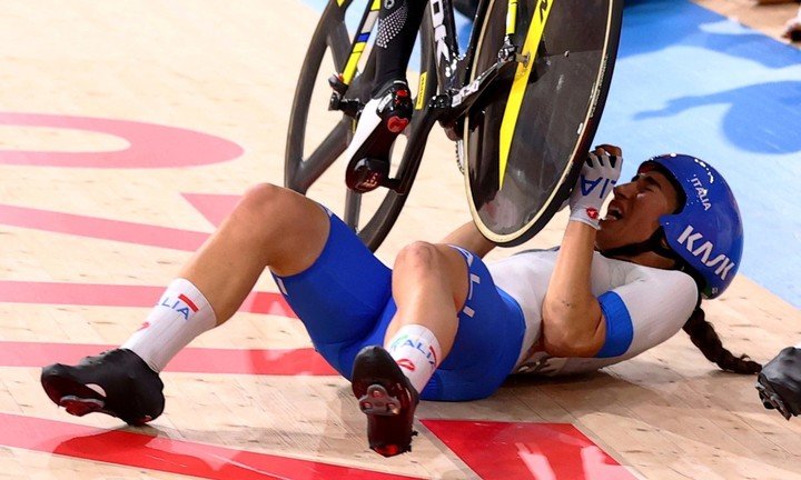 The shocking drop in track cycling competition.