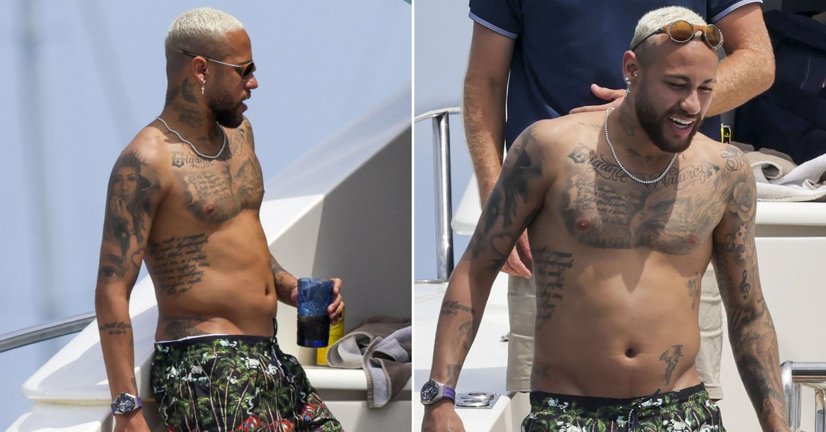 The photos of Neymars physical change during his holidays in
