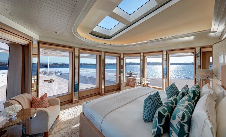 The view from a room.  (Feadship)