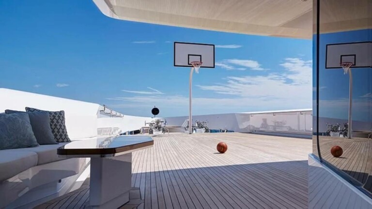 octopus yacht basketball court
