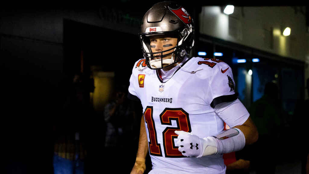 Tom Brady, in a Tampa Bay Buccaneers game in the 2021/2022 season