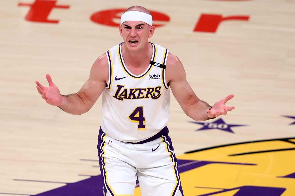Alex Caruso with the NBA Lakers