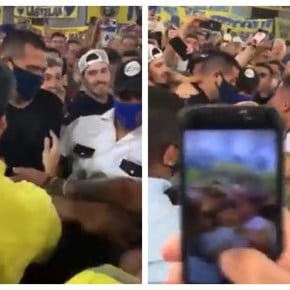 Riquelme unleashed a madness at a party for Boca members