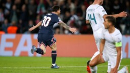Lionel Messi's first goal at PSG was voted the best of the Champions League group stage