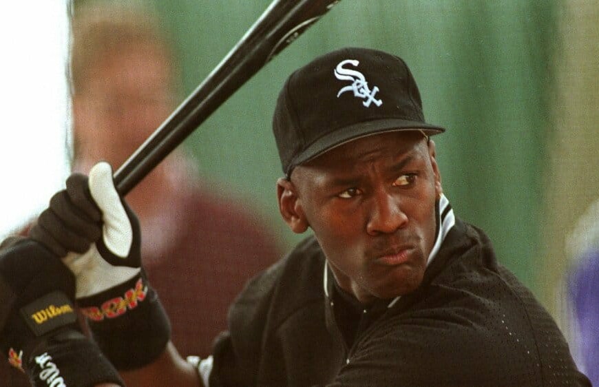 What numbers did Michael Jordan put on his baseball internship?