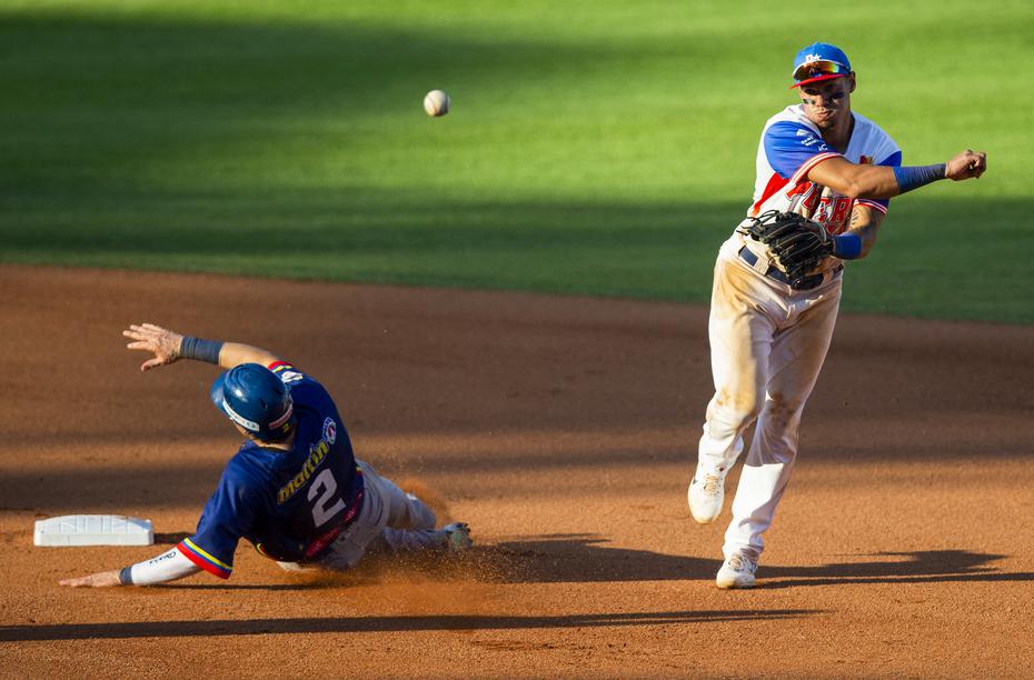 Puerto Rico scores with a 0-3 mark. In the photo, Edwin Díaz, of the Criollos.