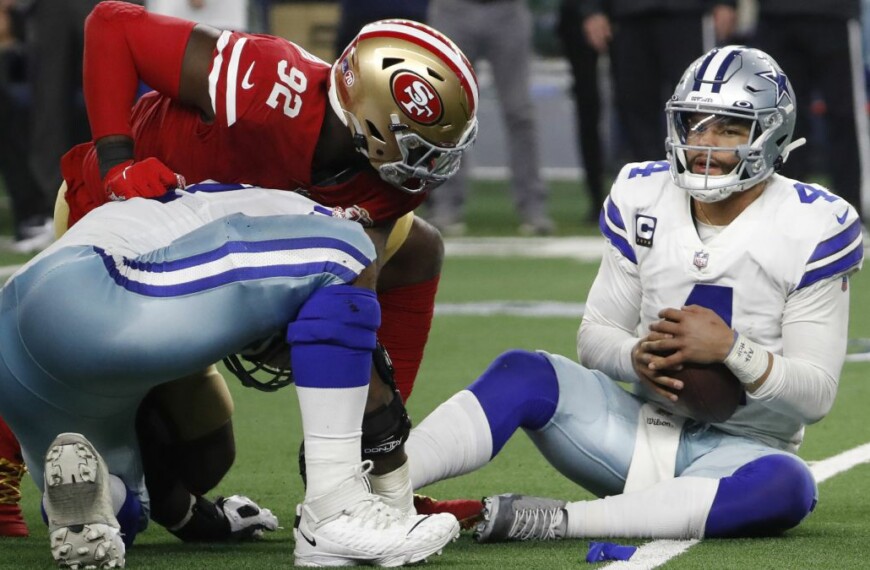 The 49ers defeat the Cowboys and advance to the divisional round