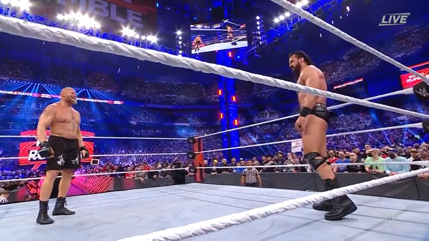 Drew McIntyre and Brock Lesnar - WWE Royal Rumble 2022