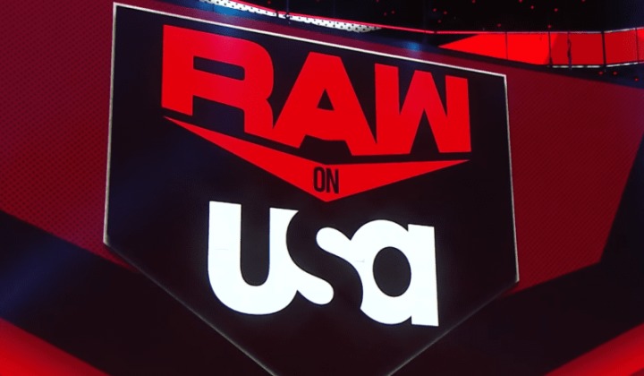 Raw logo on USA Network at a WWE show - WWE