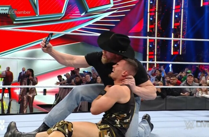 Brock Lesnar attacks Austin Theory on WWE RAW