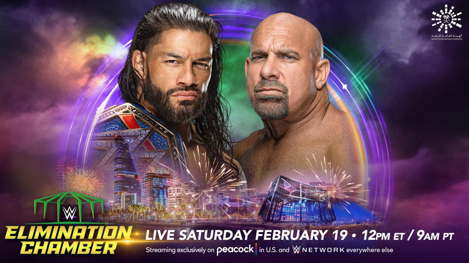 Roman Reigns vs. Goldberg - WWE Elimination Chamber 2022