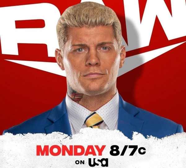 Cody Rhodes back tonight for WWE RAW 1500