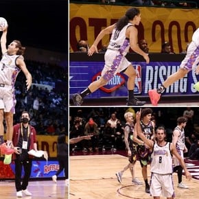 Video: Tremendous dunk from the high jump champion