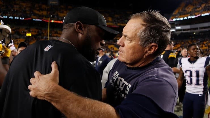 Mike Tomlin and Bill Belichick