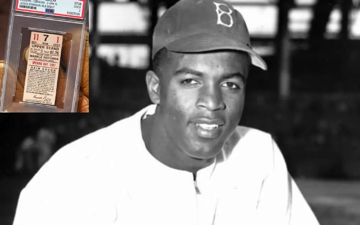 Jackie Robinson debut ticket in MLB is sold for 10