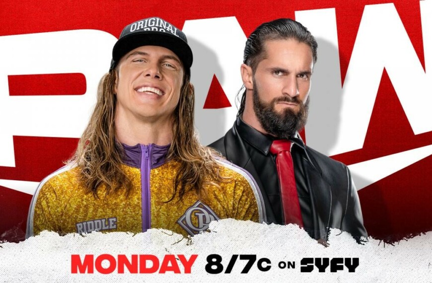Riddle and Seth Rollins will face each other on Monday Night Raw