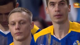 The tears of the Ukrainian players in the minute of silence against Spain for the Qualifiers for the Basketball World Cup