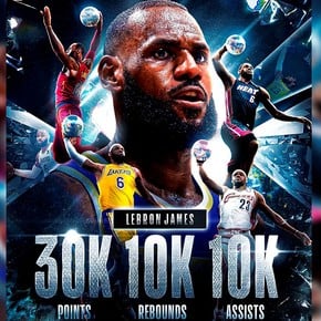 The historic LeBron James: more than 30,000 points, 10,000 rebounds and 10,000 assists