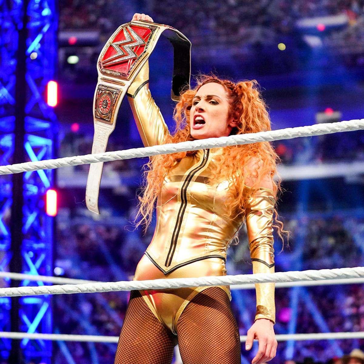 Becky Lynch as Raw Champion at WWE Royal Rumble 2022 (01/29/2022) / WWE