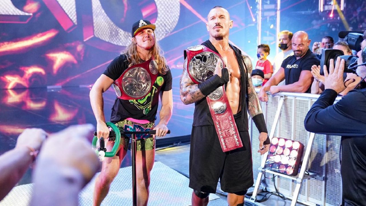 Randy Orton and Riddle as Raw Tag Team Champions