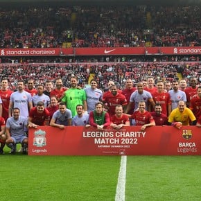 Maxi Rodríguez and Saviola returned to play at Anfield
