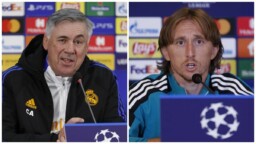 Ancelotti and Modric press conference prior to PSG, live