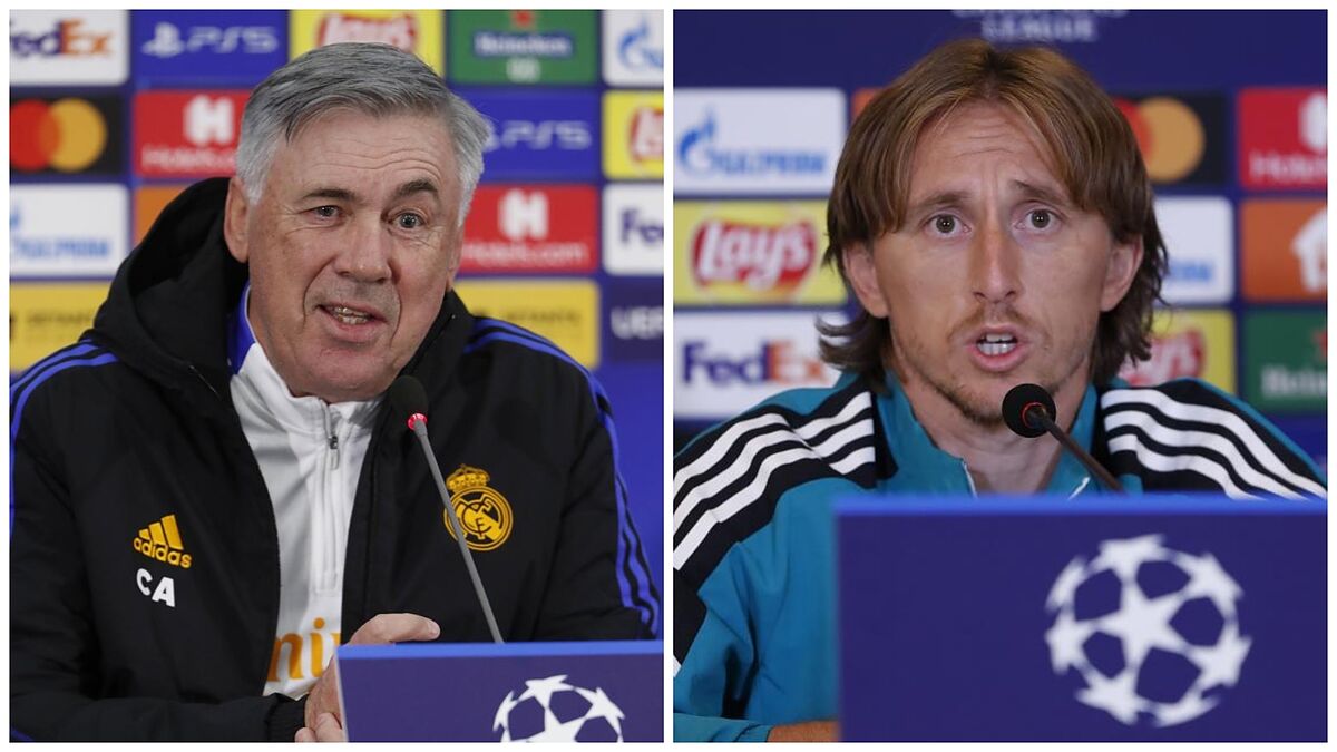 Ancelotti and Modric press conference prior to PSG live