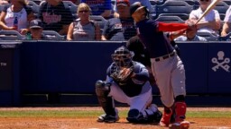 Carlos Correa hit his first home run with the Twins in Spring Training