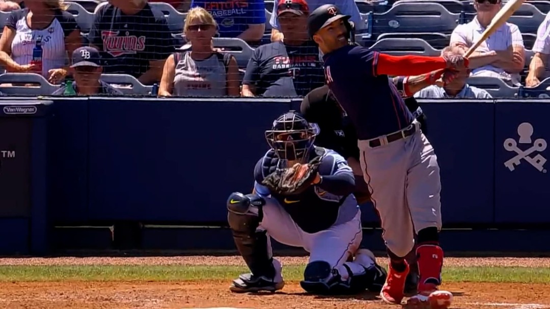 Carlos Correa hit his first home run with the Twins