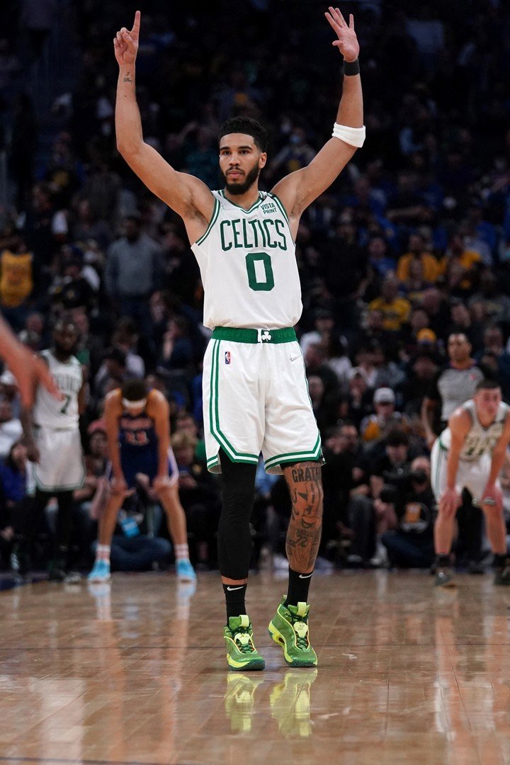 Jayson Tatum during the game against the Golden State Warriors (Photo: REUTERS).