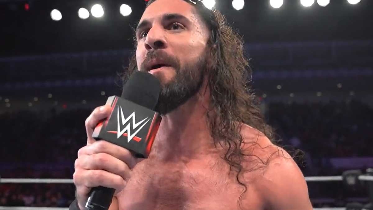 Seth Rollins heads to the match with Vince McMahon on