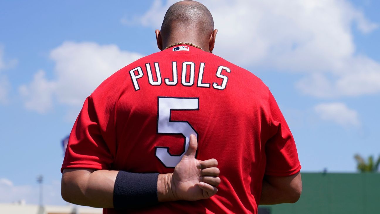 1649155206 Pujols will start for the 22nd time on opening day
