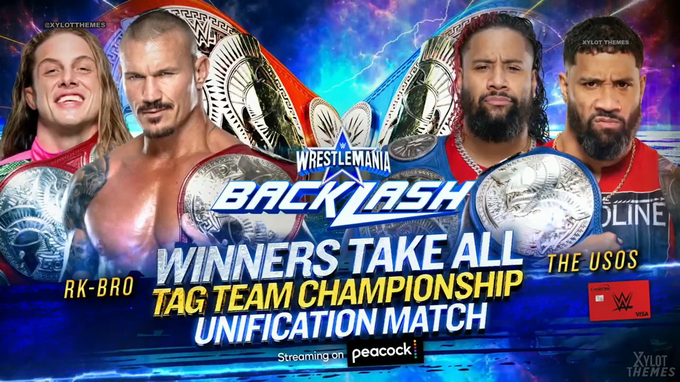 WWE confirms the unification of the Tag Team Championships at WrestleMania Backlash