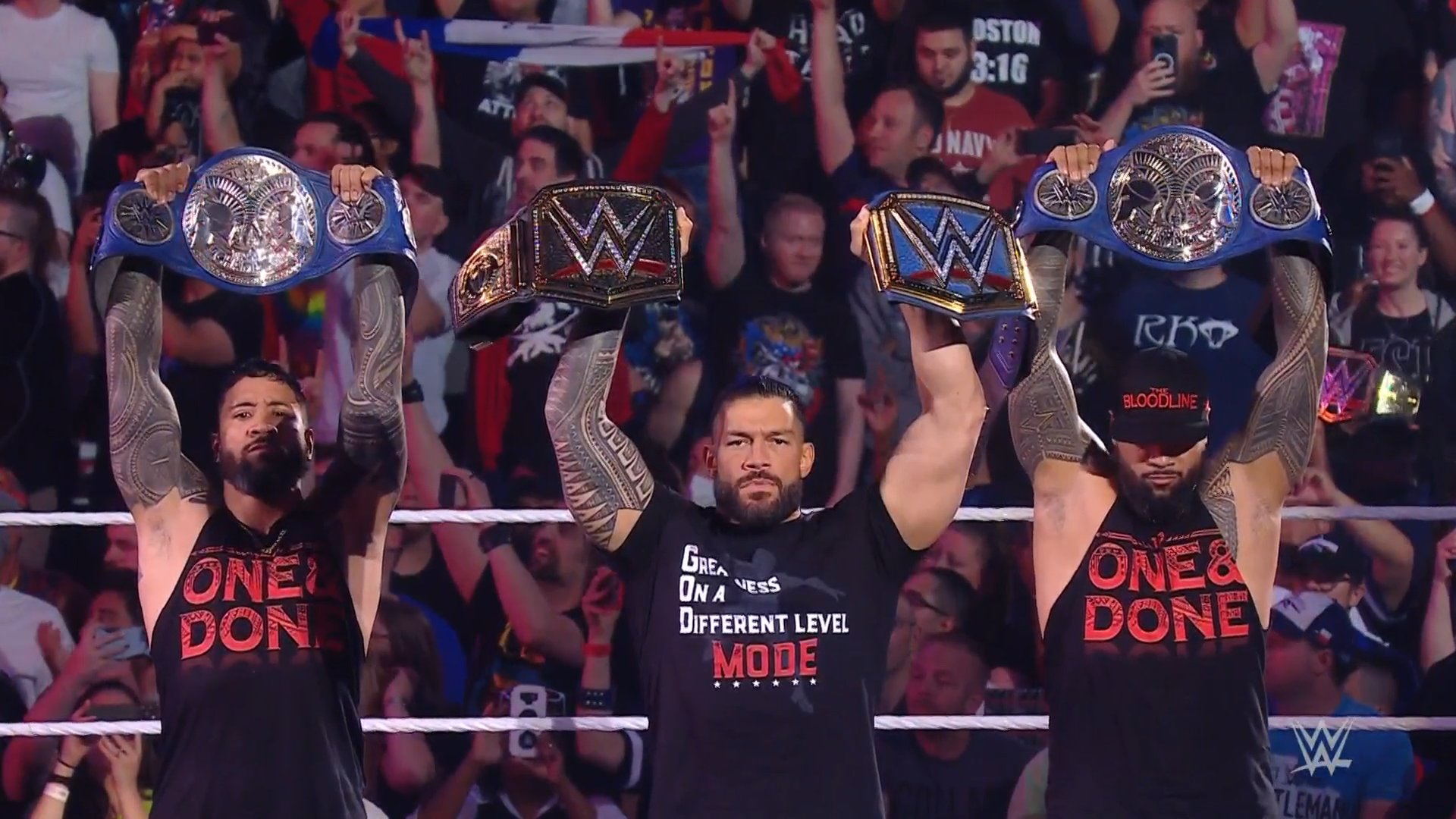 Roman Reigns and The Usos - WWE Raw April 4, 2022