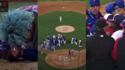 The Mets and Nationals benches were emptied by a pitch to Lindor