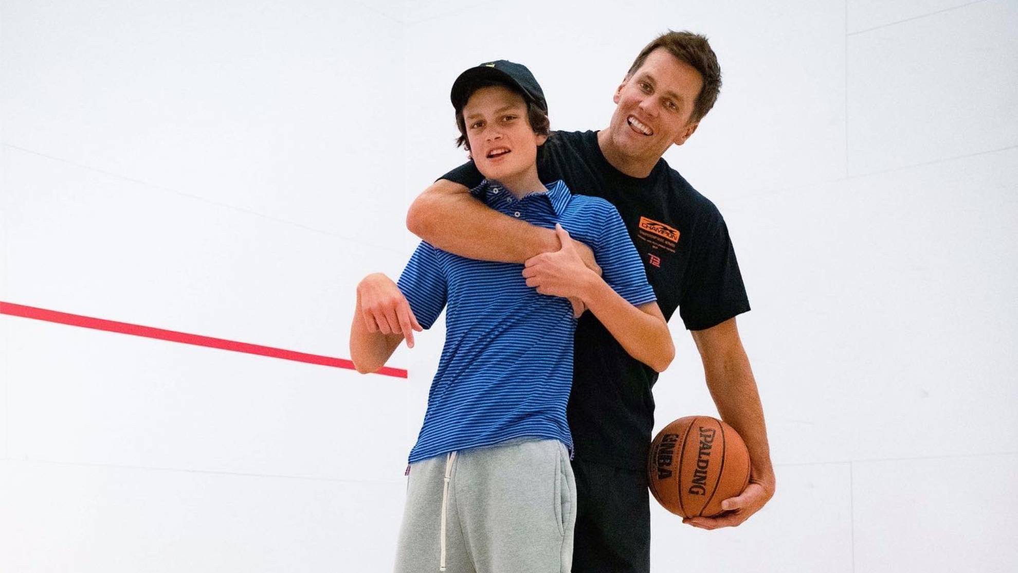 Tom Brady boasts his basketball victory against his son Jack