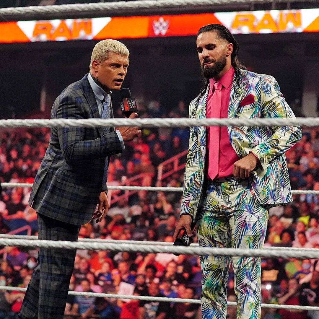 Cody Rhodes and Seth Rollins collide on WWE Raw
