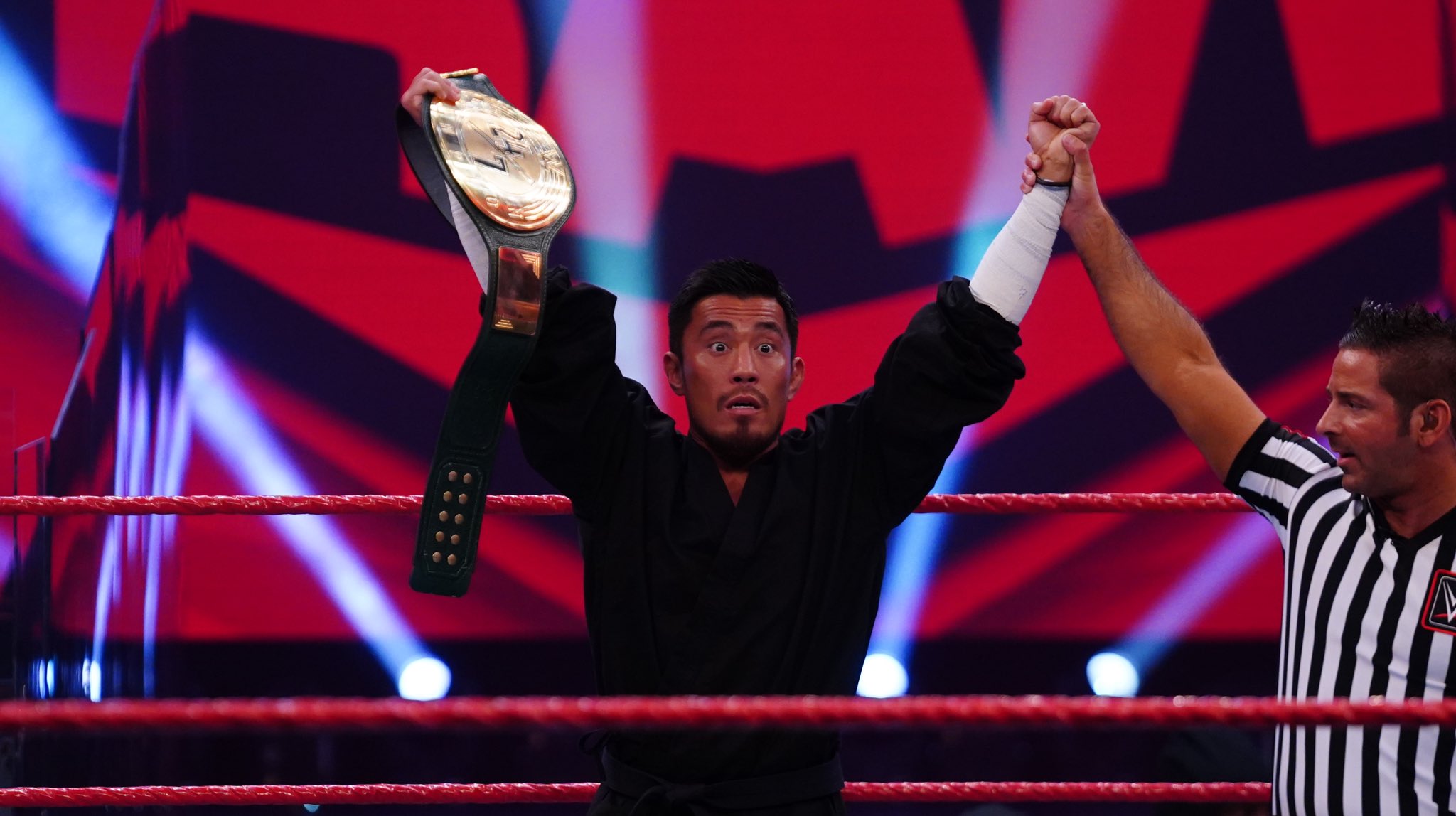 Akira Tozawa wins the 24/7 Championship on WWE Raw