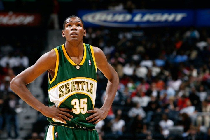 Durant in his first season in the NBA.  At 20 years old he averaged 22.8 points.