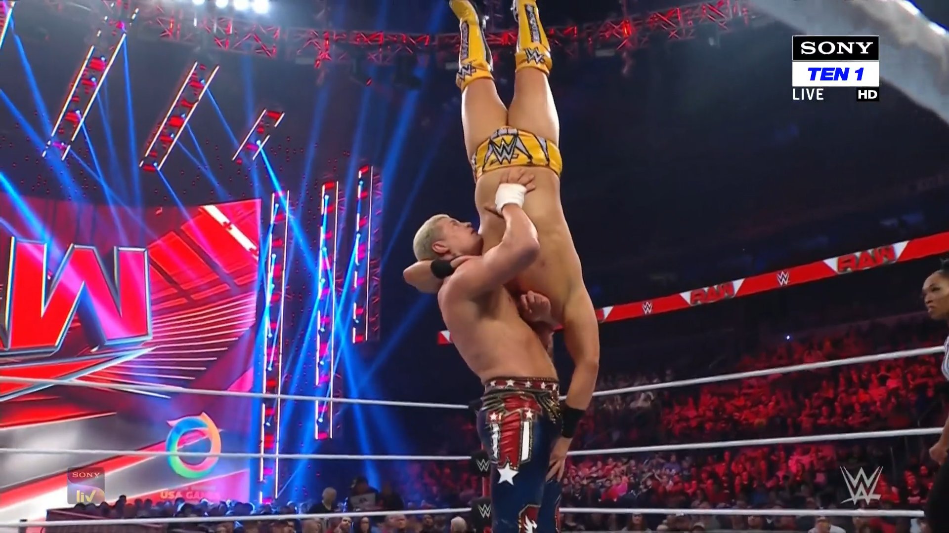 Raw Cody Rhodes defeated The Miz Seth Rollins attacks him