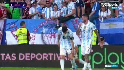Argentina team vs. Estonia: Goal by Lionel Messi (3-0)